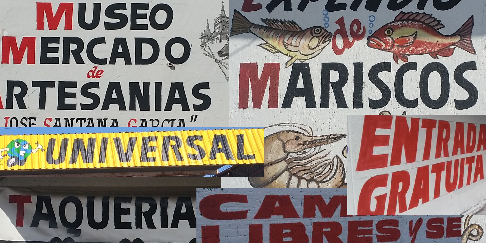 Examples of signs painted by my father and other sign painters
